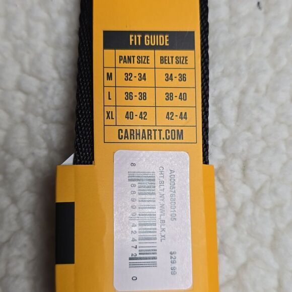 1209 NWT Carhartt Carhartt Adult unisex Black Nylon Belt - Picture 5 of 6